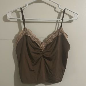 brown croptop